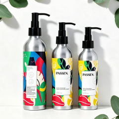 50ml,100ml,150ml,200ml,250ml,300ml Refillable Cosmetic Aluminum Bottle for Hotel Bathroom Amenity Free Design Free Sample Offer