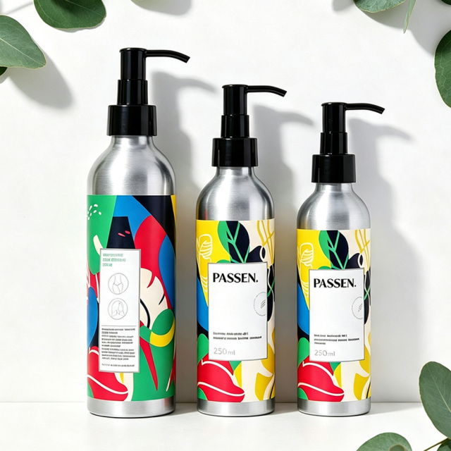 50ml,100ml,150ml,200ml,250ml,300ml Refillable Cosmetic Aluminum Bottle for Hotel Bathroom Amenity Free Design Free Sample Offer