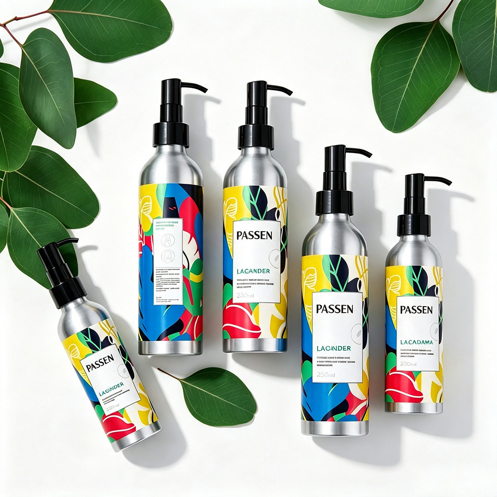 Eco Friendly Cosmetic Aluminum Bottle for Hotel Sustainable Lotion Packaging Free Design Free Sample