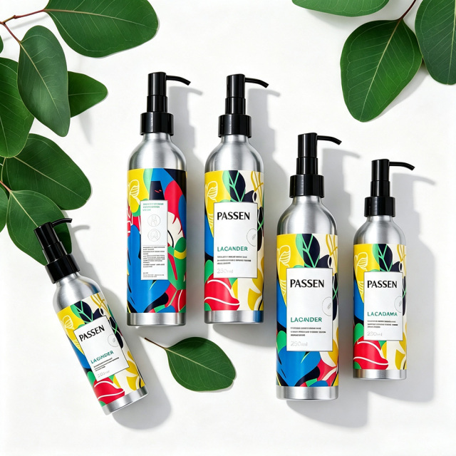 Eco Friendly Cosmetic Aluminum Bottle for Hotel Sustainable Lotion Packaging Free Design Free Sample
