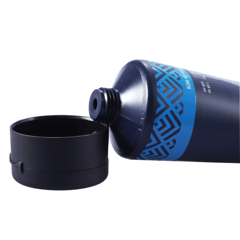 Refillable soft extruded lotion plastic cosmetic squeeze tube with free sample