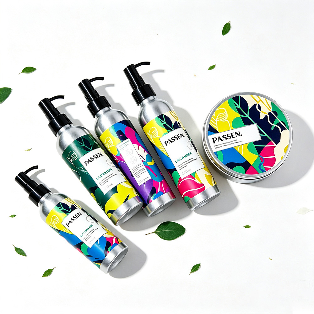 Eco Friendly Cosmetic Aluminum Bottle for Hotel Sustainable Lotion Packaging Free Design Free Sample