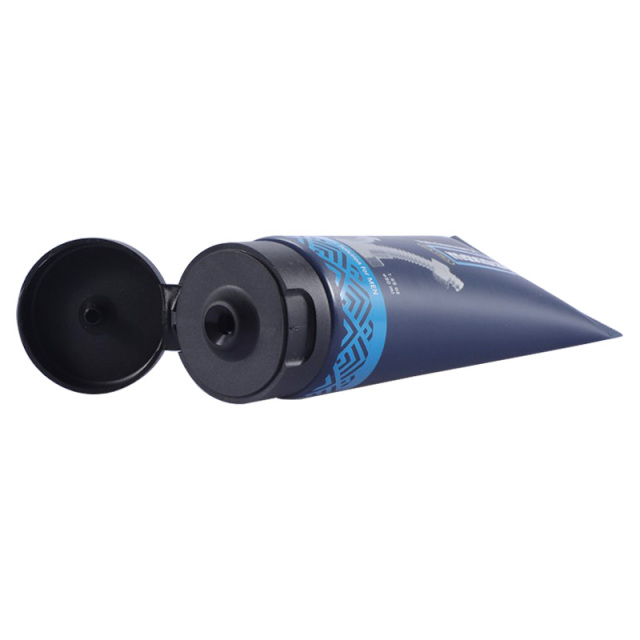 Refillable soft extruded lotion plastic cosmetic squeeze tube with free sample