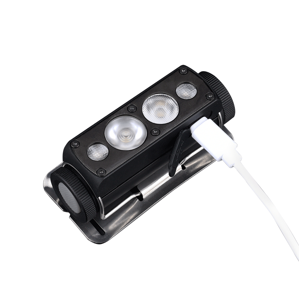 1400-Lumen Rechargeable Headlamp with Spot, Flood & Red Light
