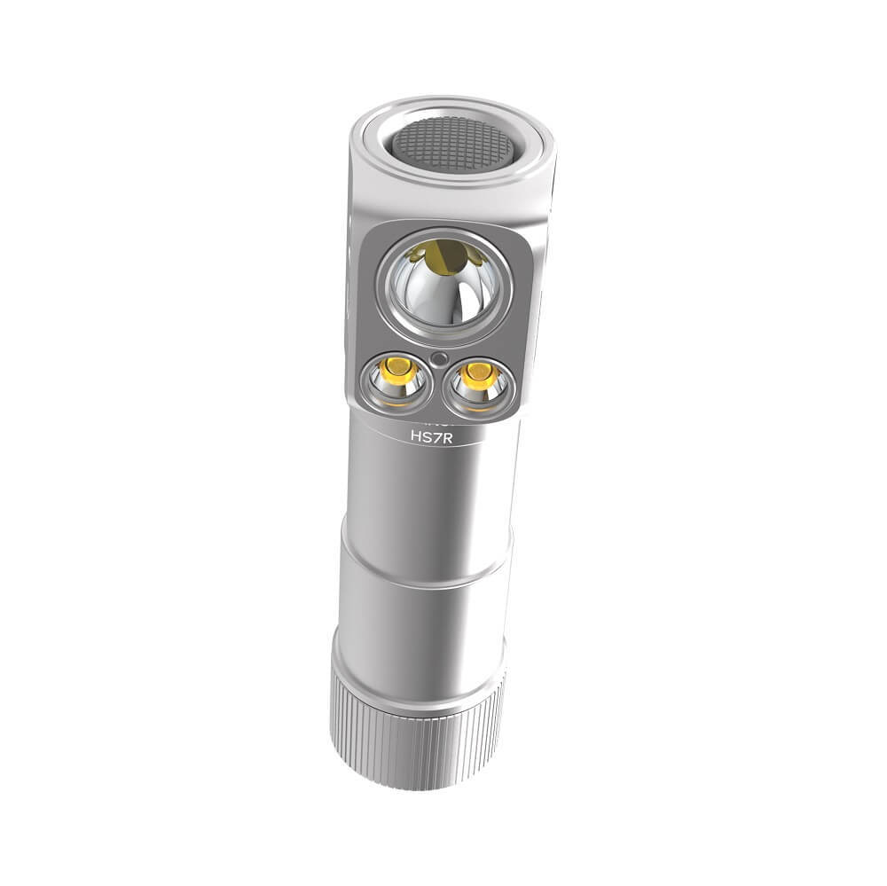 Silver Rechargeable Headlamp – 2,800 Lumens, Spot & Flood