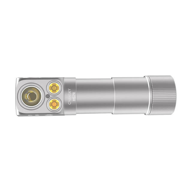 Silver Rechargeable Headlamp – 2,800 Lumens, Spot & Flood