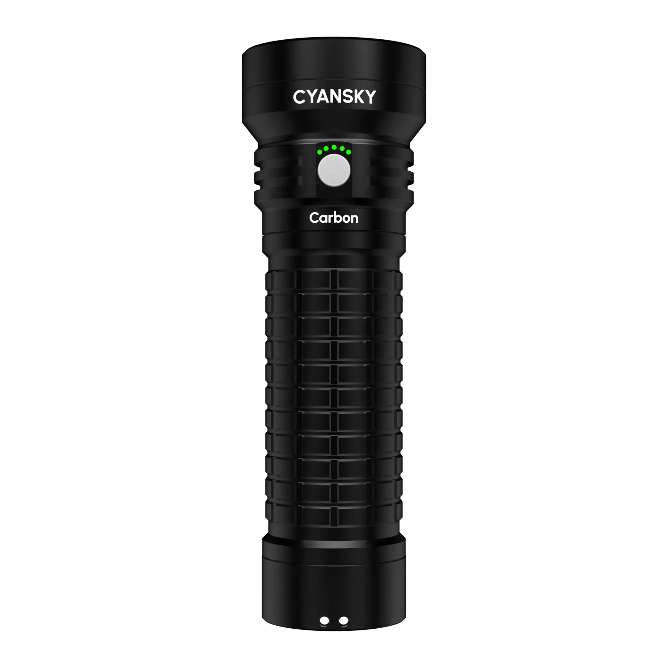 2000 Lumens No Dimming No Overheating LiFePO4 Rechargeable Searching Flashlight Carbon