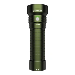 2000 Lumens No Dimming No Overheating LiFePO4 Rechargeable Searching Flashlight Carbon