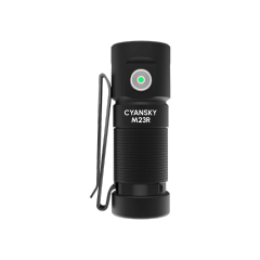 1200 Lumens White & Red Rechargeable Mini Flashlight M23R