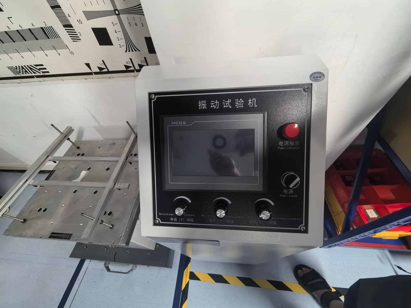 Engineer validating a camera module on the test bench