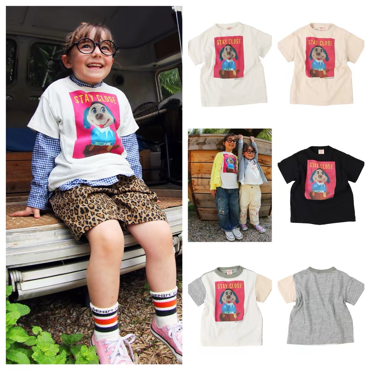 Fith Denim Dungaree Cotton Jersey STAY CLOSE S/S TEE