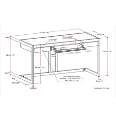 Nu-Deco Computer Desk MH23009