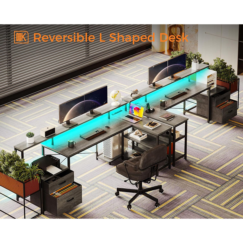 Nu-Deco L Shaped Office Desk MH24358