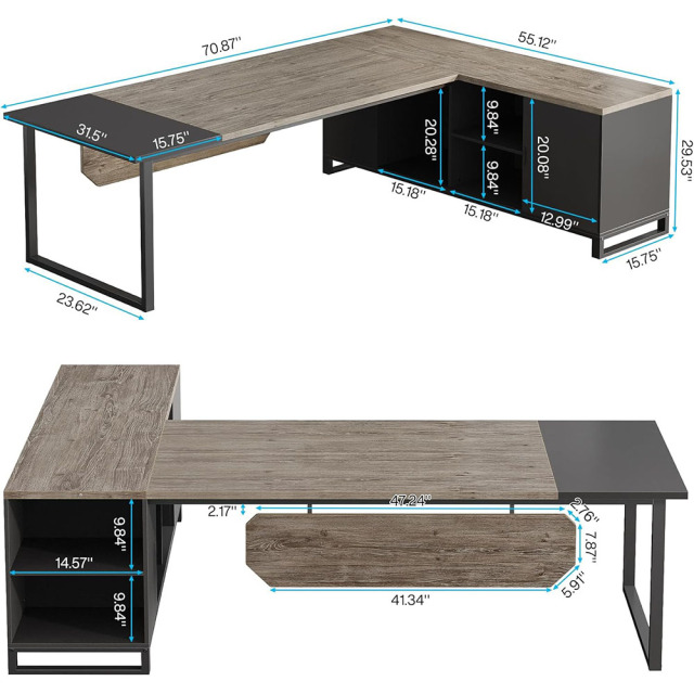 Nu-Deco L Shaped Office Desk MH24354