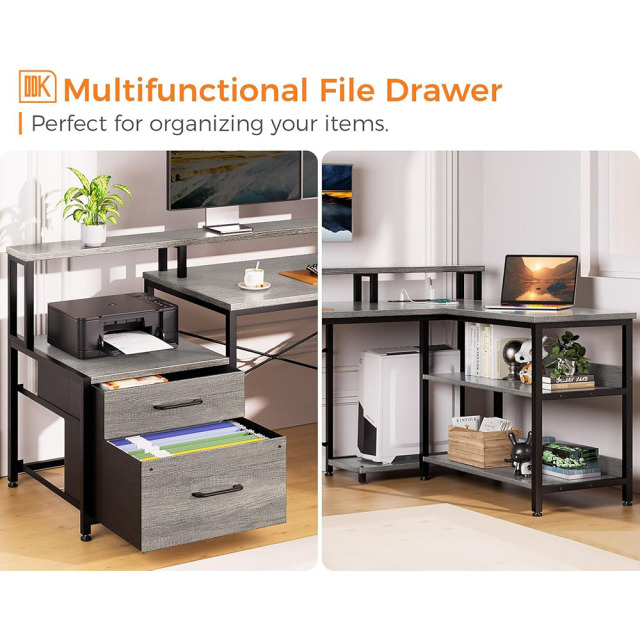 Nu-Deco L Shaped Office Desk MH24358