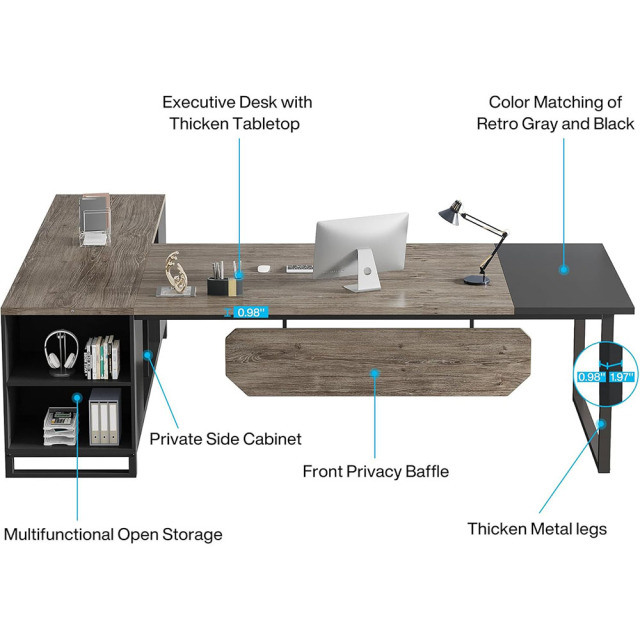 Nu-Deco L Shaped Office Desk MH24354