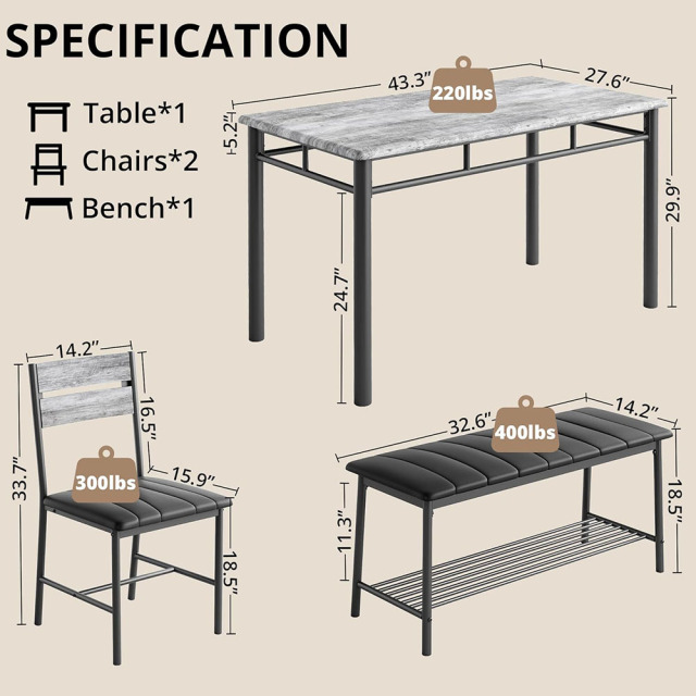 Nu-Deco Dining Set MH25074