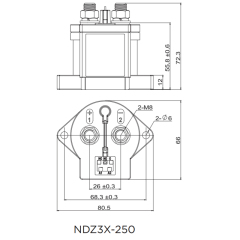 NDZ3X-250 High Voltage DC Contactor Coil Voltage DC12V DC24V DC48V,Xcontactor.com,NDZ3X-250 High Voltage DC Contactor Coil Voltage DC12V DC24V DC48V