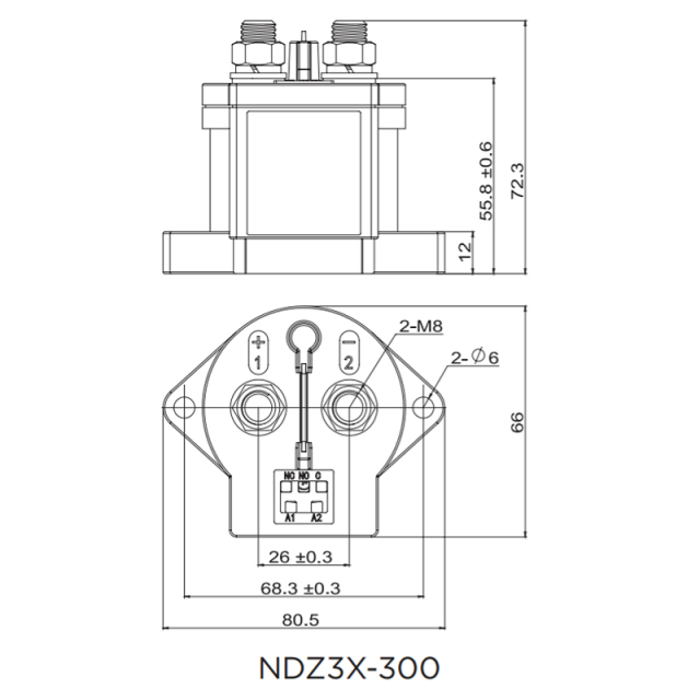 NDZ3X-300 High Voltage DC Contactor Coil Voltage DC12V DC24V DC48V,Xcontactor.com,NDZ3X-300 High Voltage DC Contactor Coil Voltage DC12V DC24V DC48V