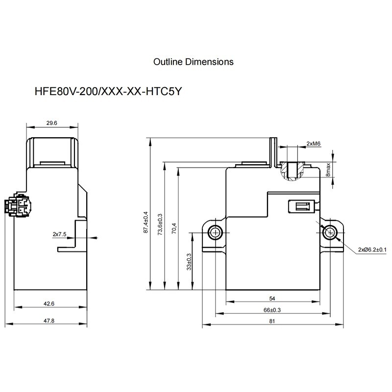 HFE80V-200 HONGFA DC Contactor 250V 200A 2-Phase Relay,Xcontactor.com,HFE80V-200 HONGFA DC Contactor 250V 200A 2-Phase Relay
