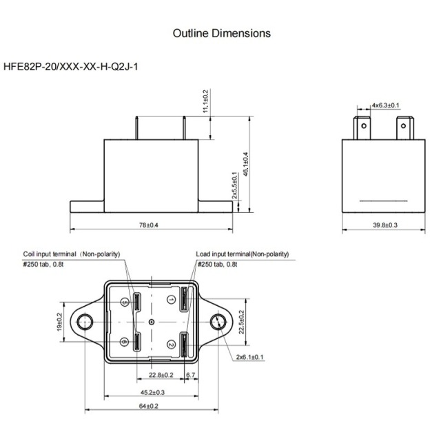 HONGFA HFE82P-20 DC Contactor 20A Used in Electric Vehicles,Xcontactor.com,HONGFA HFE82P-20 DC Contactor 20A Used in Electric Vehicles