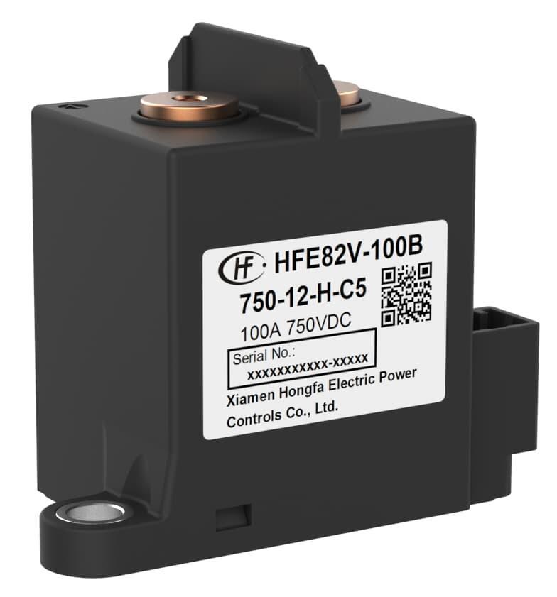 HFE82V-100B HONGFA High Voltage DC Contactor Relay 1000V Ceramic Brazing Coil DC12V DC24V,High Voltage DC Contactor & DC-DC Converter Supplier | Xcontactor.com,HONGFA HFE82V-100B High Voltage DC Contactor 1000V 100A — 12/24V Coil