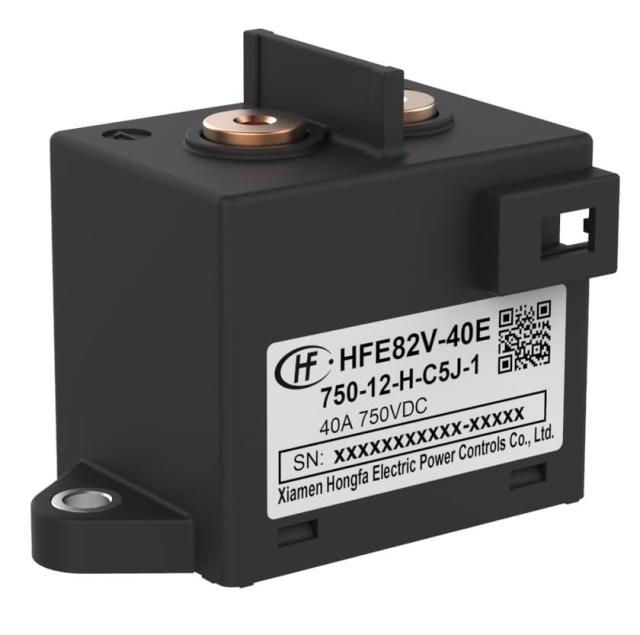 HFE82V-40E HONGFA High Voltage DC Contactor Relay 1000V UL Certified Coil DC12V DC24V,High Voltage DC Contactor & DC-DC Converter Supplier | Xcontactor.com,HONGFA HFE82V-40E High Voltage DC Contactor 1000V 40A — 12/24V Coil