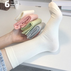 Women's One-Size White Cotton Winter Casual Anti-Bacterial Crew Length Socks with Logo on Cuff,MY SHOP,Women's One-Size White Cotton Winter Casual Anti-Bacterial Crew Length Socks with Logo on Cuff