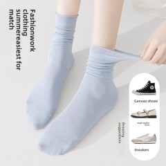 Women's One-Size White Cotton Winter Casual Anti-Bacterial Crew Length Socks with Logo on Cuff,MY SHOP,Women's One-Size White Cotton Winter Casual Anti-Bacterial Crew Length Socks with Logo on Cuff