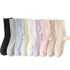 Women's One-Size White Cotton Winter Casual Anti-Bacterial Crew Length Socks with Logo on Cuff,MY SHOP,Women's One-Size White Cotton Winter Casual Anti-Bacterial Crew Length Socks with Logo on Cuff