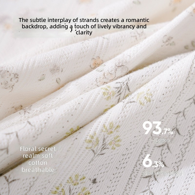 New Arrival Plus Size High Waist Seamless Panties Wholesale Women's Underwear Seamless Breathable Pure Cotton Lace Printed