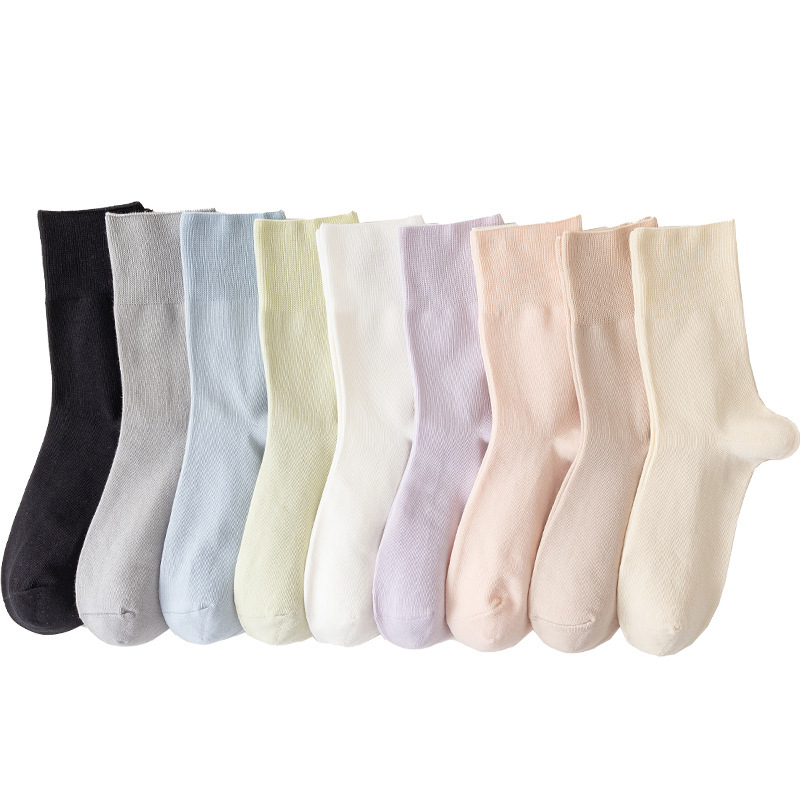 Women's One-Size White Cotton Winter Casual Anti-Bacterial Crew Length Socks with Logo on Cuff,MY SHOP,Women's One-Size White Cotton Winter Casual Anti-Bacterial Crew Length Socks with Logo on Cuff