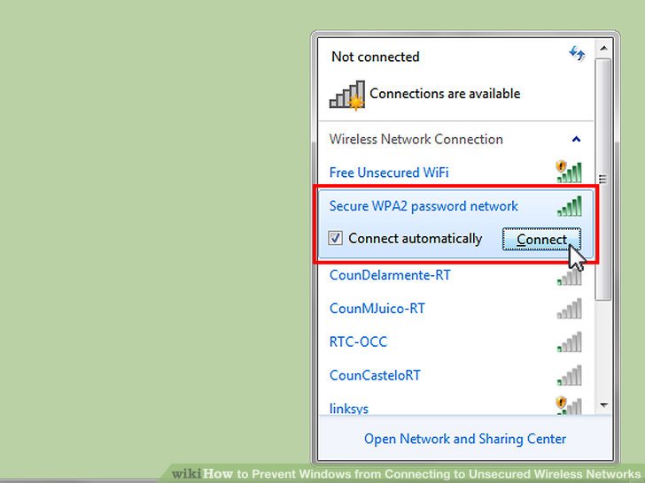 How to Prevent Windows from Connecting to Unsecured Wireless Networks