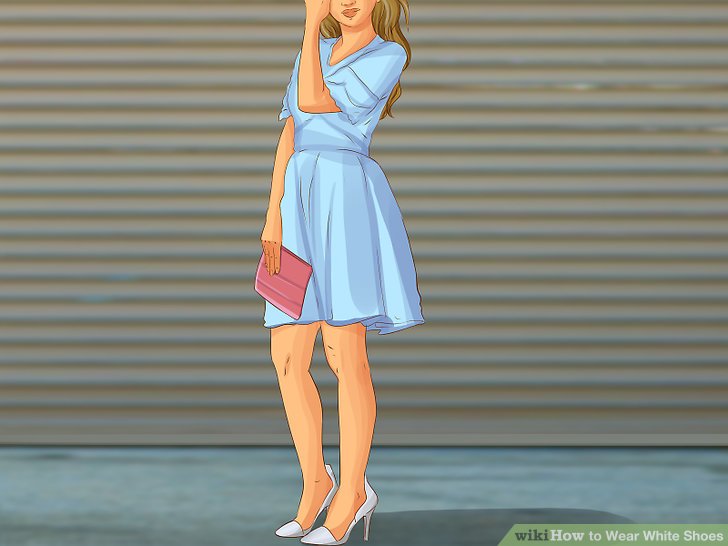 formal dress with white shoes