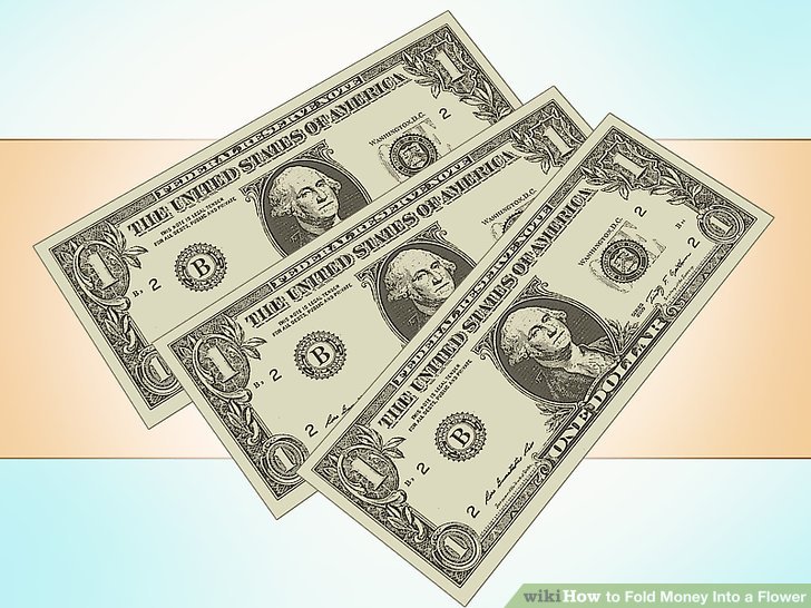 How to Fold Money Into a Flower